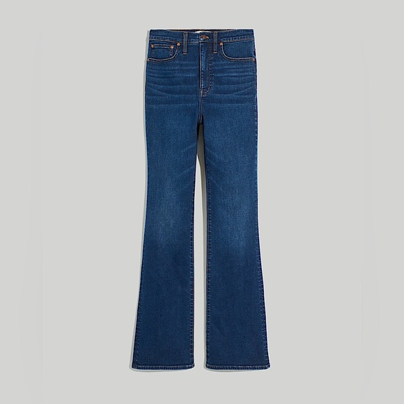 Madewell High Rise Skinny Flared Jeans Dark Blue 25 Tall Long - Picture 12 of 12